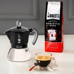 Moka induksjon espressokanne 6 kopper svart