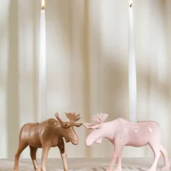 Moose lysestake elg 14 cm rosa