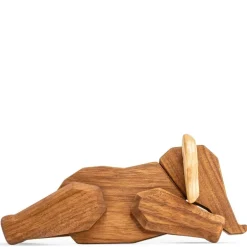 Mor elefant trefigur 12 cm valnøtt/ask