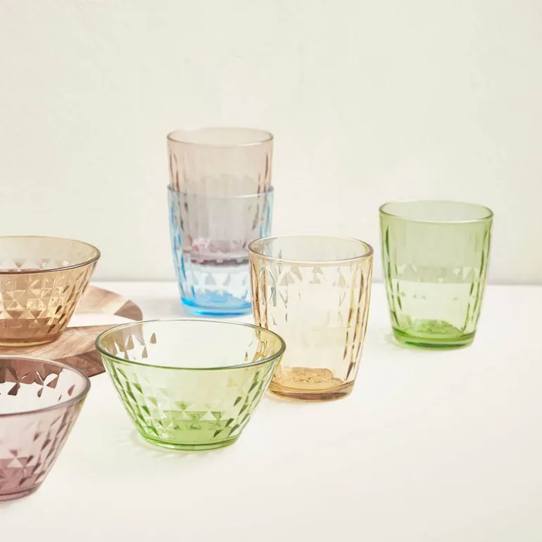 Mosaic vannglass 34 cl 4 stk multi