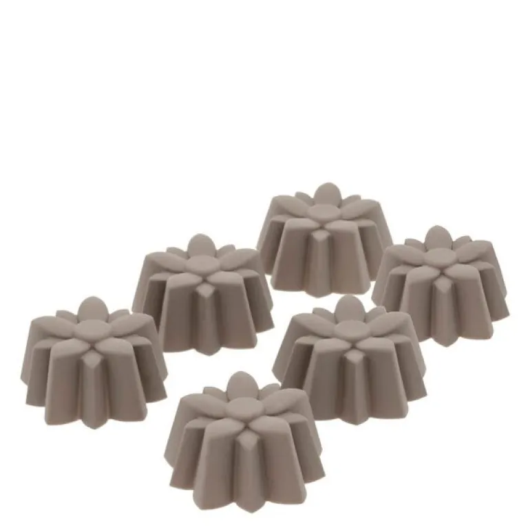 Muffinsform blomst for 6 muffins silikon latte