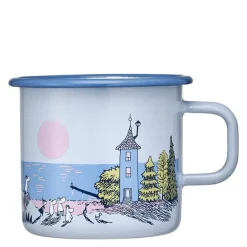 Mummi emaljekopp 55 cl solnedgang blå
