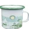 Mummi emaljekopp 25 cl sommerfiske hvit