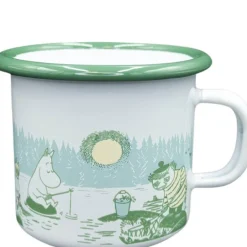 Mummi emaljekopp 25 cl sommerfiske hvit