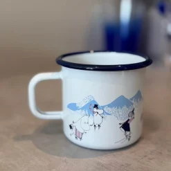 Mummi emaljekopp 37 cl vinterfiske hvit