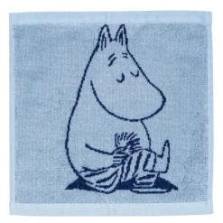 Mummi håndkle 25x25 cm Mummitrollet marineblå