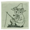 Mummi håndkle 25x25 cm Snusmumrikken grønn