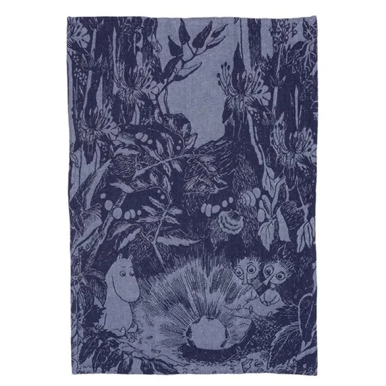 Mummi kjøkkenhåndkle 45x65 cm mystisk skog blå