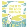 Mummi kort dobbelt Love you to the moon and back blå