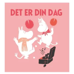 Mummi kort dobbelt 7,5x7,5 cm Det er din dag rosa/hvit