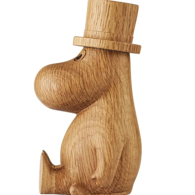 Mummipappa trefigur 10 cm eik