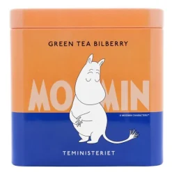 Mummi teboks Mummitrollet grønn te blåbær 100g