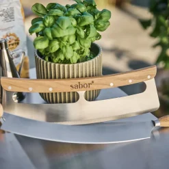 Napo pizzakutter 35 cm eik/børstet