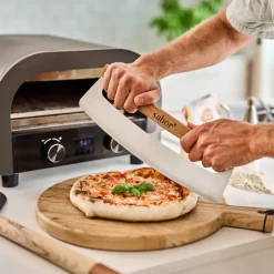 Napo pizzakutter 33x10 cm stål/eik