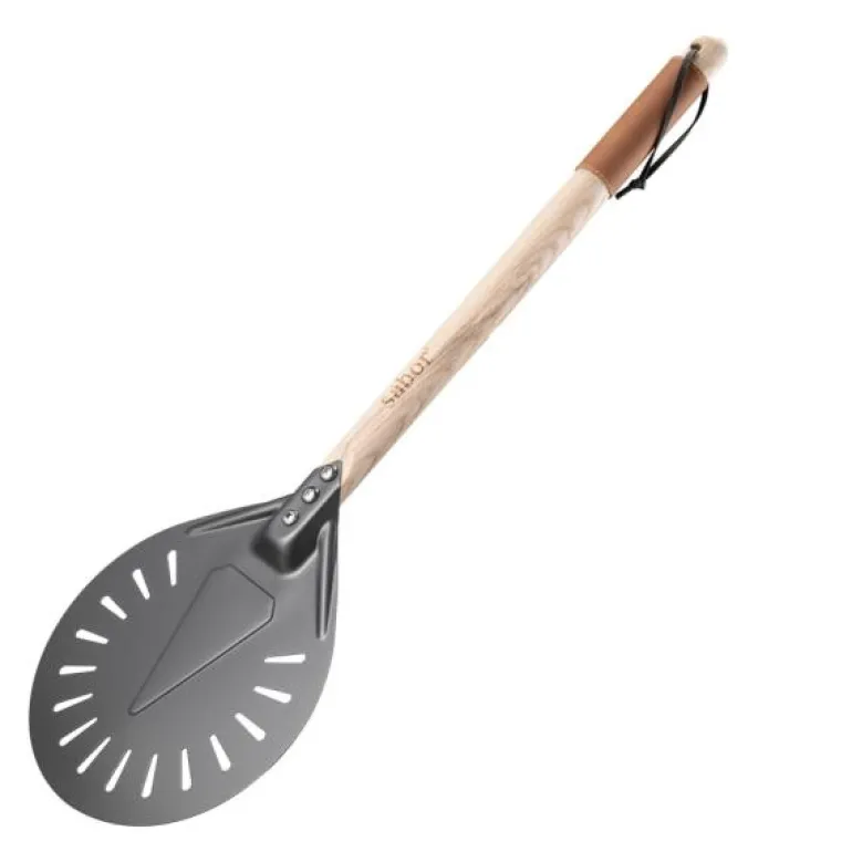 Napo pizzaspade 70x20 cm gun metal/natur