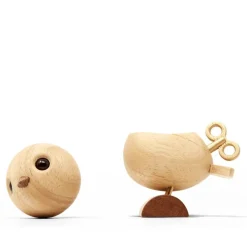 Nattergalen trefigur 8 cm lønn/gummitre/sapele