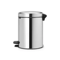 NewIcon pedalbøtte 5L blankt stål