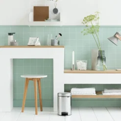 NewIcon pedalbøtte 3L blankt stål