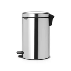 NewIcon pedalbøtte 12L blankt stål