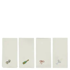 New Year serviett 45x45 cm 4 stk offwhite
