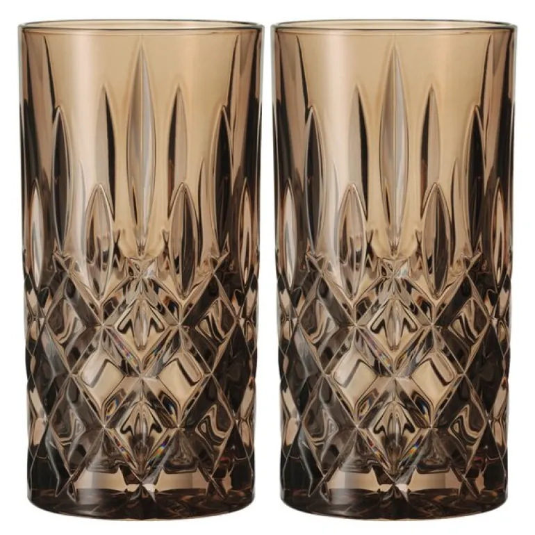 Noblesse Colour longdrinkglass 39,5 cl 2 stk tobacco