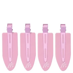No crease hårklemme jumbo 4 stk rosa