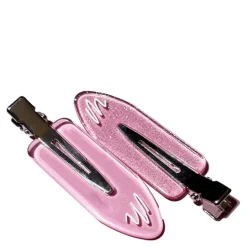 No crease hårklemme 5 stk rosa