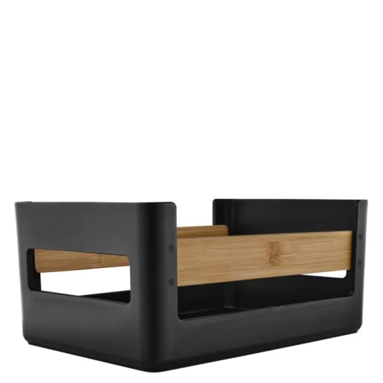 Nordic kitchen matvarekasse 27 cm svart/bambus
