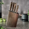 Nord knivsett 4 kniver med knivblokk ask