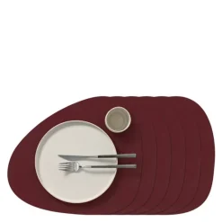 Nupo Curve bordbrikke 37x44 cm 6 stk Burgundy