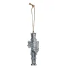 Nuttia ornament nøtteknekker 10 cm sølv