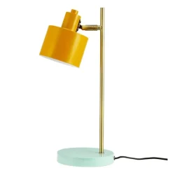 Ocean bordlampe 43 cm curry/messing/turkis