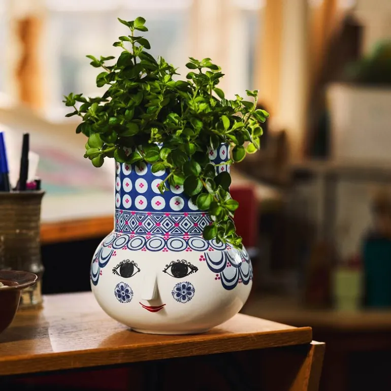 Olga vase 20 cm blå