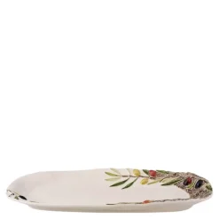 Olival serveringsfat 40,5x16 cm oliven hvit