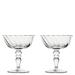 Opacity italiensk champagnekopp 15 cl 2 stk klar