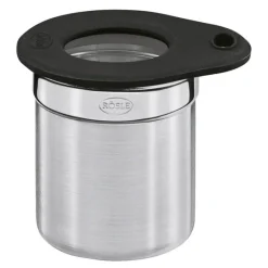 Oppbevaringsboks 10 cl 5x6,5 cm stål/klar/svart
