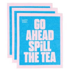Oppvaskklut Spill the tea 3 stk
