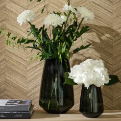 Optique vase 27 cm koksgrå