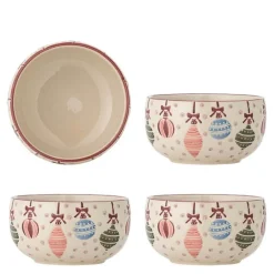 Ornamentia skål 13 cm 4 stk multi