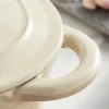 Oval støpejernsgryte 29 cm 3L krem