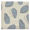 Oyster serviett 33x33 cm 20 stk lys blå/svart
