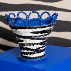 Patty krukke S 25x21 cm zebra/blå