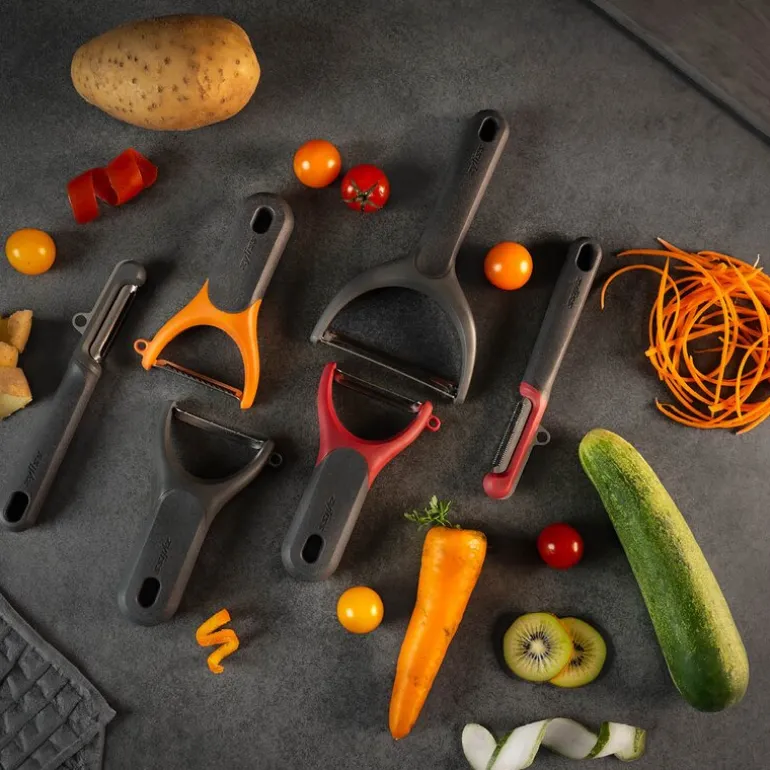 Peelers Y-tomatskreller rød/grå
