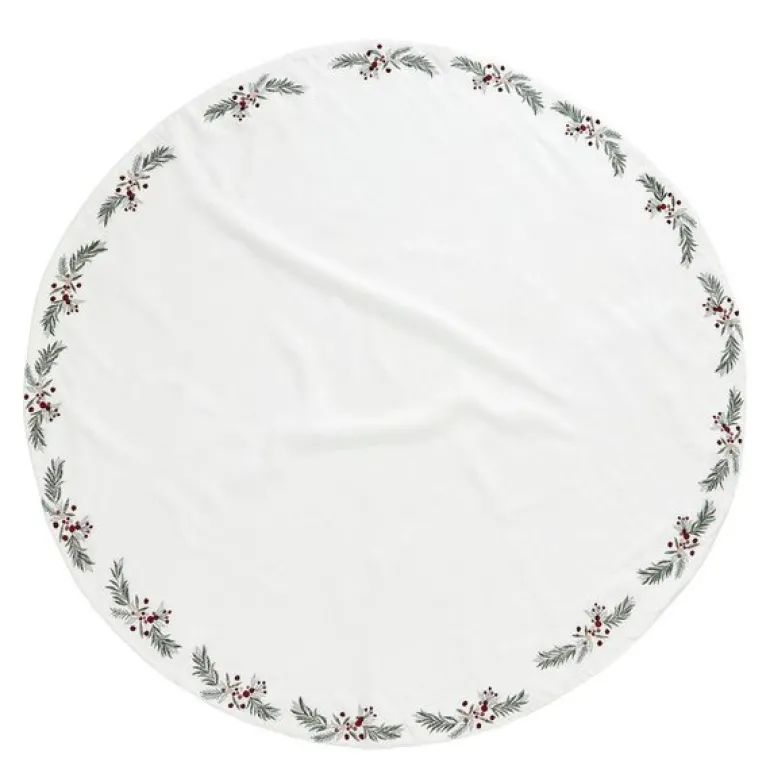 Penine juletreteppe 110 cm hvit