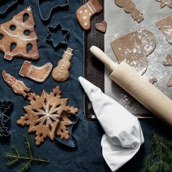 Pepperkakeformer i ring julefigurer 5 stk