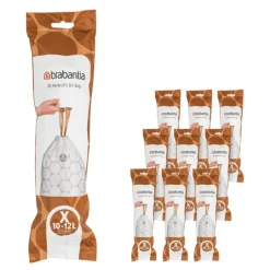 PerfectFit avfallsposer 10–12L 200-pack kode X hvit