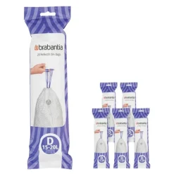 PerfectFit avfallsposer 15–20L 120-pack kode D hvit