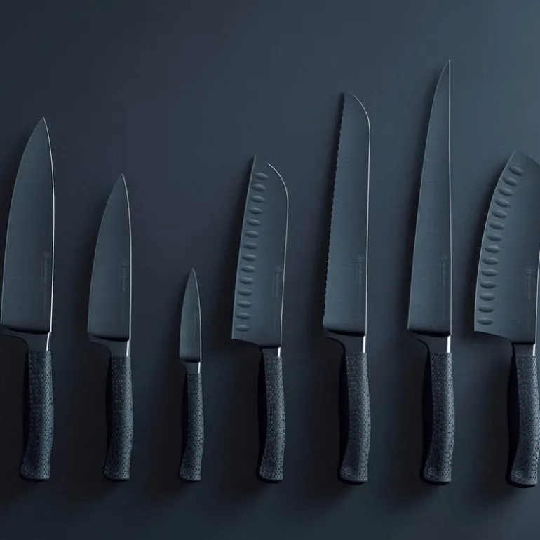 Performer brødkniv 23 cm dobbelttannet svart