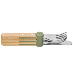 Petit Gourmet barnebestikk 3 deler olivengrønn