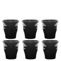 Picardie glass 9 cl 6 stk svart